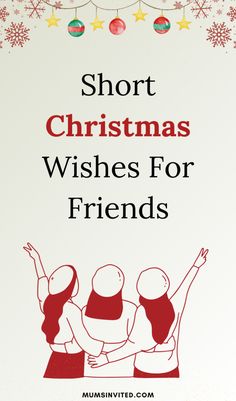 the cover of short christmas wishes for friends