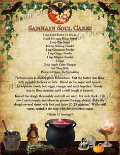 Witch Cookbook, Pagan Recipes, Digital Book Of Shadows, Witchy Recipes, Soul Cakes, Samhain Recipes, Colcannon Recipe, Witch Recipes