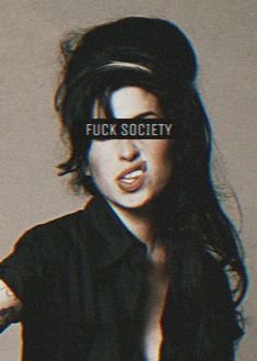 a woman with her mouth open and the word flick society in front of her face