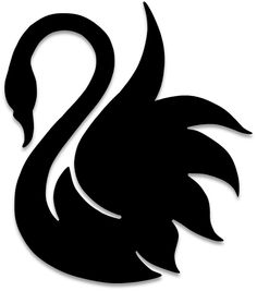 a black swan logo on a white background