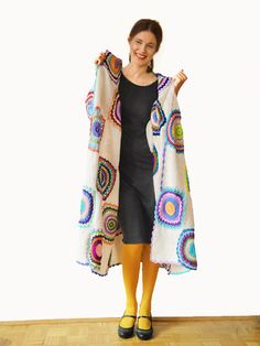 Long Cardigan Coat Sweater Trendy Plus Size Clothing by subrosa123 One Size Long Cotton Outerwear, Multicolor Cotton Open Front Outerwear, Multicolor Long Knit Sweater Coat, Plus Size Long Crochet Cardigan, Spring Crochet Long Outerwear, Oversized Multicolor Knit Sweater Coat, Long Beige Coat, Oversized Multicolor Crochet Outerwear, Long Cardigan Coat