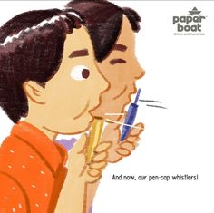 an illustration of a boy brushing his teeth with a toothbrush in front of him