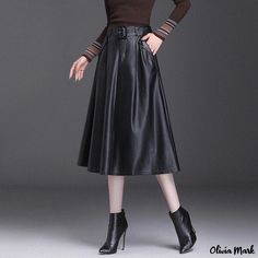 Olivia Mark - High-Waisted Pleated Umbrella Skirt in Multiple Colors Long Umbrella, Umbrella Skirt, Half Skirt, Lace Mermaid, Denim Midi Skirt, Types Of Skirts, Black Mesh, Vintage Lace, Olivia Mark