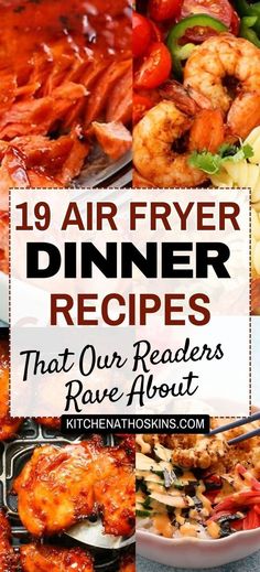 Discover easy air fryer dinner recipes for family that are healthy, quick and mostly ready in 30 minutes. You will find easy meals using chicken, tenders, burgers and also seafood dishes like salmon, shrimp and tilapia along with vegetarian dinners like eggplant parmesan for an easy dinner solution. Get the best air fryer dinner ideas at kitchenathoskins.com. Easy Quick Air Fryer Dinners, Meals Using Chicken, Air Fryer Meals For Family, Easy Dinner Recipes Air Fryer, Easy Air Fryer Dinner Recipes, Air Fryer Dinner Ideas, Air Fryer Dinners, Easy Fish Dinners, Air Fryer Dinner