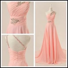 Charming Prom Dress,Chiffon Prom Dress,A-Line Prom Dress,One-Shoulder Prom Dress,Long Prom Dress,15032704 on Storenvy #promdresses #longpromdresses #promdresses2019 #eveningdresses Pink Dress Quinceanera, One Shoulder Prom Dress, Cheap Prom Dresses Long, One Shoulder Bridesmaid Dresses, A Line Prom Dress, Prom Dresses 2016, Prom Dress Long, Elegant Prom Dresses, Dress Chiffon