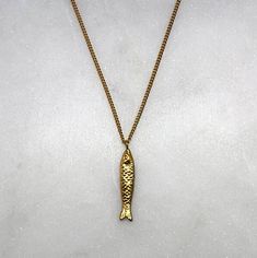 Gold Fish Necklace, Sardine Necklace, Pisces Necklace, Religious Necklace Gold Fish Charm, Gold Fish Pendant, Sardine Pendant - Etsy Gold Fish-shaped Necklace For Gift, Gold Fish Necklace, Brighton Shops, Pisces Necklace, Snake Ring Silver, Fish Necklace, Fish Pendant, Silver Fish, Gold Fish