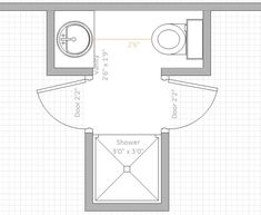 the floor plan for a bathroom with a toilet and sink, along with a shower stall