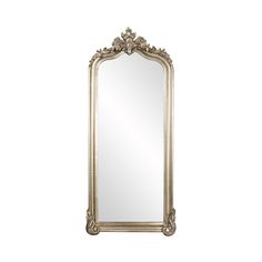 an ornate gold framed mirror on a white background with clipping for text or image