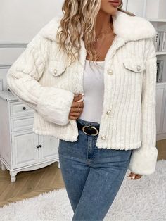 #ad Premium Quality Cozy Fuzzy Knitting Jacket - Soft Solid Colors, Stylish Lapel Neck, Long Sleeve Button Front - Perfect for Fall & Winter, Womens Fashion Essential, Women's Jeckets Skirt Outfits With Boots, Outfits With Skirts, Fall Skirt Outfits, Outfits With Boots, 10 Winter Outfits, Boots With Jeans, Fall And Winter Outfits, Fall Skirt, Date Night Outfits