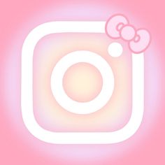 the instagram logo is pink and white, with bubbles coming out of it's center