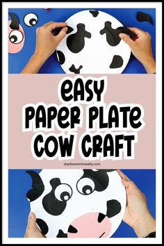 paper plate cow craft for kids to make it looks like they're ready to eat