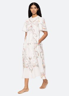 Edwina S/S Dress Stitch Embroidery, Short Sleeve Dress, Spring 2024, Kids Sleepwear, Fit Style, Pre Fall, Mommy And Me, Puff Sleeves, Cross Stitch Embroidery