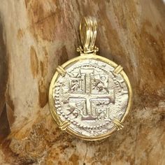 Sunken Treasure, Treasure Coin, Treasure Jewelry, Handmade Leather Bracelets, Pirate Treasure, Coin Earrings, Gold Overlay, Personalized Pendant, Coin Jewelry