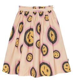 Molo's flared Brisa skirt is made from organically farmed cotton and printed with smiley faces. | Molo Brisa printed cotton skirt Smiley Faces, Cotton Skirt, Together We Can, Color Names, Smiley, Printed Cotton, Color Design, Organic Cotton, Girl Outfits