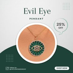 Embrace style and protection with our Malachite Evil Eye Pendant. This unique piece features a striking malachite gemstone paired with an iconic evil eye design, combining vibrant color with meaningful symbolism. Enjoy 25% off and add this eye-catching pendant to your collection today! Evil Eye Design