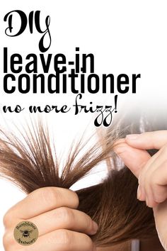 DIY leave in hair conditioner spray for curly hair and curls. Smooths frizz! #bathandbody Herbal Hair Conditioner, Leave In Hair Conditioner, Diy Conditioner, Natural Hair Care Routine, Moisturizing Hair, Diy Skin Care Recipes