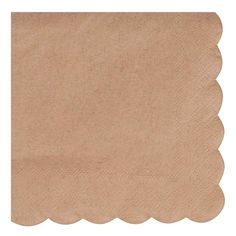 paper napkins with scalloped edges on white background