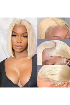 LIKE HER 613 Blonde Bob Wig Human Hair Straight 13x4 HD Lace Front Wig Human Hair 200 Density Human Hair Pre Plucked With Baby Hair for Women (12 inch) 613 Blonde Bob, Blonde Bob Wig, 613 Blonde, Lace Front Wigs Human Hair, Wig Human Hair, Wigs Human Hair, Hair Straight, Blonde Bobs, Bob Wig