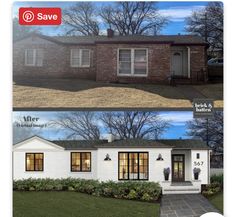 before and after pictures of a house