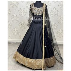 Black And Gold Embroidery Picture Is 2 Pieces But I Had It Stitched To One Long Maxi Flowy Gown Long Net Sleeves Size 40 And Adjustable I'm 5'8 Without Heels Bollywood Indian Pakistani Eid Tunic Kurti, Net Sleeves, Flowy Gown, Chikankari Suits, Dress Salwar Kameez, Red Tunic, Anarkali Gown, Summer Suits, Gold Embroidery