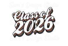 the class of 2020 lettering design