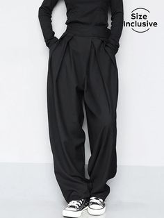 Sarouel Pants, Loose Fit Pants, Style Wide Leg Pants, Elegant Pant, Pants Women Fashion, Korean Fashion Casual, Elegante Casual, Pantalon Large, Ankle Length Pants