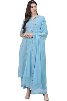 Material type- Cotton

Style- Straight

Closure type- Pull On

Care instructions- Hand Wash Only

Age range description- Adult

Sleeve type- 3/4 Sleeve

 See details just click on the link & go to the site...👆 Royal Blue Dress, Cotton Kurta, Pakistani Suits, Cotton Style, Indian Dresses, In Fashion