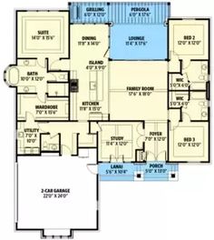 the floor plan for this house is very large and has three bathrooms, two car garages