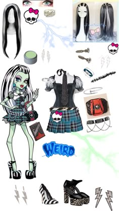 Monster High Outfits, Monster High Cosplay, Trio Costumes, Screw Earrings