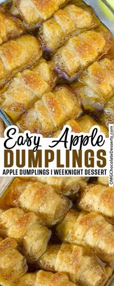 an easy apple dumpling recipe with apples and cinnamon