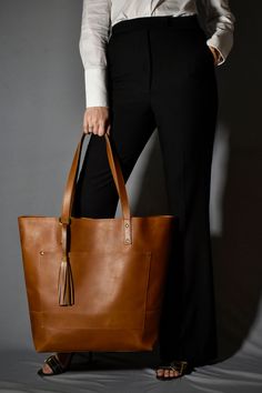 Leather Work Tote, Handmade Leather Tote Bag, Handmade Leather Tote, Laptop Handbag, Leather Tote Bag Women, Work Handbag, Work Tote Bag, Leather Tote Purse, Black Leather Tote Bag