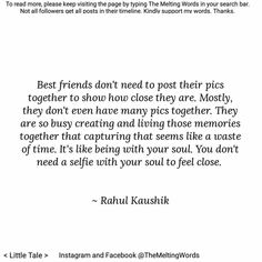 an image with the words best friends don't need to most their pics together