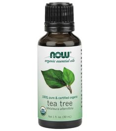 The Organic Tea Tree Essential Oil gives a warm and spicy scent. Use this to cleanse and purify as a natural beauty and cleaning product.
Features

Tea Tree essential oil.
Potent warm and spicy aroma.
Made with 100% pure and organic essential oils.
Ideal for air diffusion and skin care needs.
Can be used as a facial serum or balancing mist.
Safety Notes:
- If pregnant or lactating, please consult a health care practitioner before using.
- For external use only.
- Avoid contact with eyes.
- Keep out of reach of children.
Details

Scent: Tea Tree
Promotes: Cleansing, Purifying, Renewing
Dosha Balance: Balances Pitta, Balances Kapha 
Ingredients: Organic Tea Tree Oil (Melaleuca Alternifolia).
Uses: For aromatherapy use; for all other uses, carefully dilute with a carrier oil prior to use.
Siz Oils For Dandruff, Now Essential Oils, Grapefruit Oil, Dog Things, Organic Cleaning Products, Organic Tea, Melaleuca Alternifolia, Now Foods, Tea Tree Essential Oil