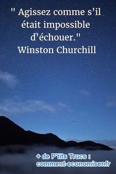 the night sky with stars above it and a quote from winston churchill on it that says,