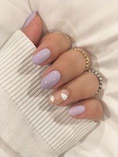 Light Purple Nails, Uñas Aesthetic, Graduation Nails, Cute Simple Nails, Purple Nail Designs, Simple Gel Nails, Cute Gel Nails, Easy Nails, Her Nails