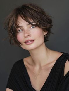 Stylish Short Hair with Curtain Bangs Guide Short French Bob With Bangs, Bob Curtain Bangs, Curtain Bangs Short Hair, Short Hair With Curtain Bangs, Weekend Hair, Hair With Curtain Bangs, Asymmetrical Haircut, Stylish Short Hair, Oval Face Haircuts