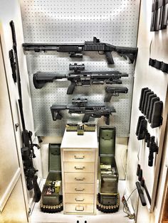 Armory Closet, Tactical Room Ideas, Armory Room, 240z Datsun, Tactical Gear Storage, Reloading Room, Tactical Wall, Military Gear Tactical, Tactical Gear Loadout