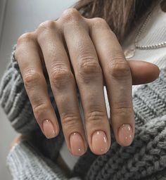 Shellac Nails Solid Color, Silk Nails, Nude Nail Polish, Nail Tattoo, Minimalist Nails, Dream Nails