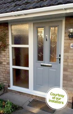 Not sure what composite door you want? Take a look at some of the beautiful composite door installations that Solidor has done and get inspired online here. Craftsman Style Floor Plans, Hallway Decorating Colours, Wooden Casement Windows, Front Doors Uk, Garage Paint, Unique Front Doors, Front Door Inspiration, Door Handle Design