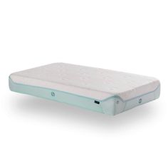 an image of a mattress with no sheets on it