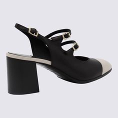 Black and white pumps from Carel featuring round toe, buckles fastening, square heel and open back.Composition: _cover, 100% Le Sole, 100% Le Black And White Pumps, Carel Paris, Paris Black And White, Black And Beige, White Pumps, Womens Shoes High Heels, Shoes Woman, Sneaker Wedge, Pump Sandals