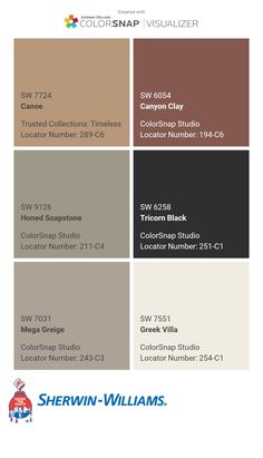 the color scheme for sherwinn - williams's paint colors