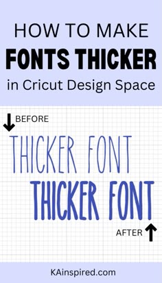 how to make font's thicker in cricut design space