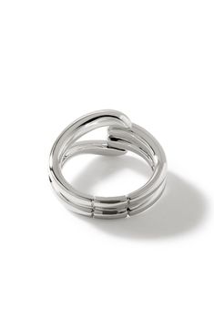 Polished sterling silver is shaped into a loop and knot silhouette on this handsome, everyday ring. Sterling silver Imported Link Ring, Everyday Ring, Linking Rings, Everyday Rings, John Hardy, Ring Sterling Silver, Knot, Surfing, Nordstrom