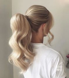 Beautiful Bridal Hair, Long Blonde, Wedding Hairstyles Updo, High Ponytails, Long Blonde Hair, Wedding Hair And Makeup, Model Hair, Bride Hairstyles