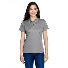 Team 365 Ladies' Command Snag Protection Polo - TT21W, Team 365, TT21W, SPORT GRAPHITE, 2XL, Polos, Cheap Womens Polo Shirts Bulk Wholesale;Moisture Wicking, 4.42 oz./yd2 / 150 gsm, 100% polyester snag-protection piqu with moisture-wicking, anti-microbial, UV protection performanc; Integrated collar stays; Side slits; Cationic dyes for superior brightness and excellent color-fastness Color: Gray.  Gender: female.  Age Group: adult. Blank Apparel, Collar Stays, Polo Sport, Fabric Collars, Polo Shirt Women, Sleeves (women), Sports Team, Custom Clothes, Custom Tshirts