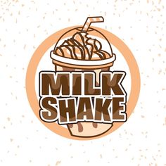 the logo for milkshake, which is made with chocolate and marshmallows