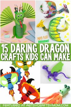 paper plate dragon crafts for kids that are easy to make and great for the classroom