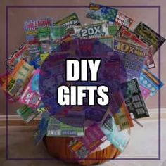 a basket filled with lots of different types of items and the words diy gifts