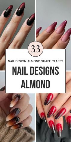 Elevate your look with stunning two-tone ombré almond nails. Perfect for a birthday celebration or trendy summer style, these nails feature pink acrylic finishes and elegant airbrush techniques. Black and chrome accents make a bold statement, while the almond shape provides a sleek, professional look. Short minimalist designs add a subtle elegance. Save this pin to your "Elegant Nails Almond Shape" board for future nail inspiration. Oval Nails Designs Ombre, Short Natural Almond Nails, Nail Design Almond Shape, Ombre Nails Almond, Nail Design Almond